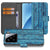 Xiaomi 15 Book Style Case Wood Blue boek case houten design blauwe tinten aanzicht