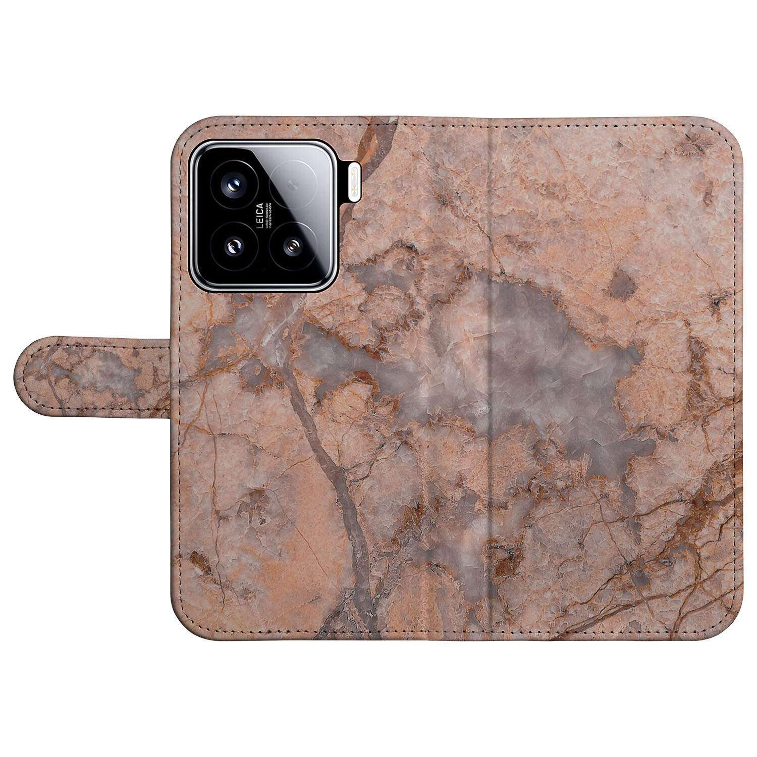 Xiaomi 15 Bookcase Marmer Oranje bookcase marmer oranje aanzicht