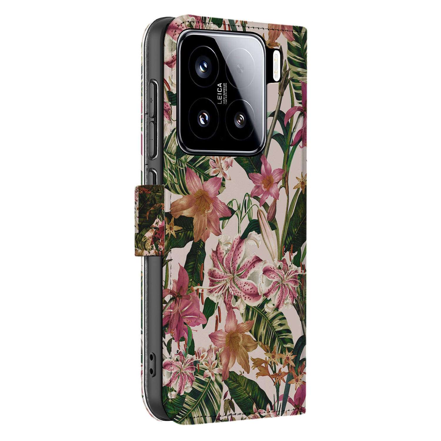 Xiaomi 15 Hoesje Flowers hoesje bloemen aanzicht