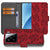 Xiaomi 15 Hoesje Red Roses book case red roses ontwerp vooraanzicht