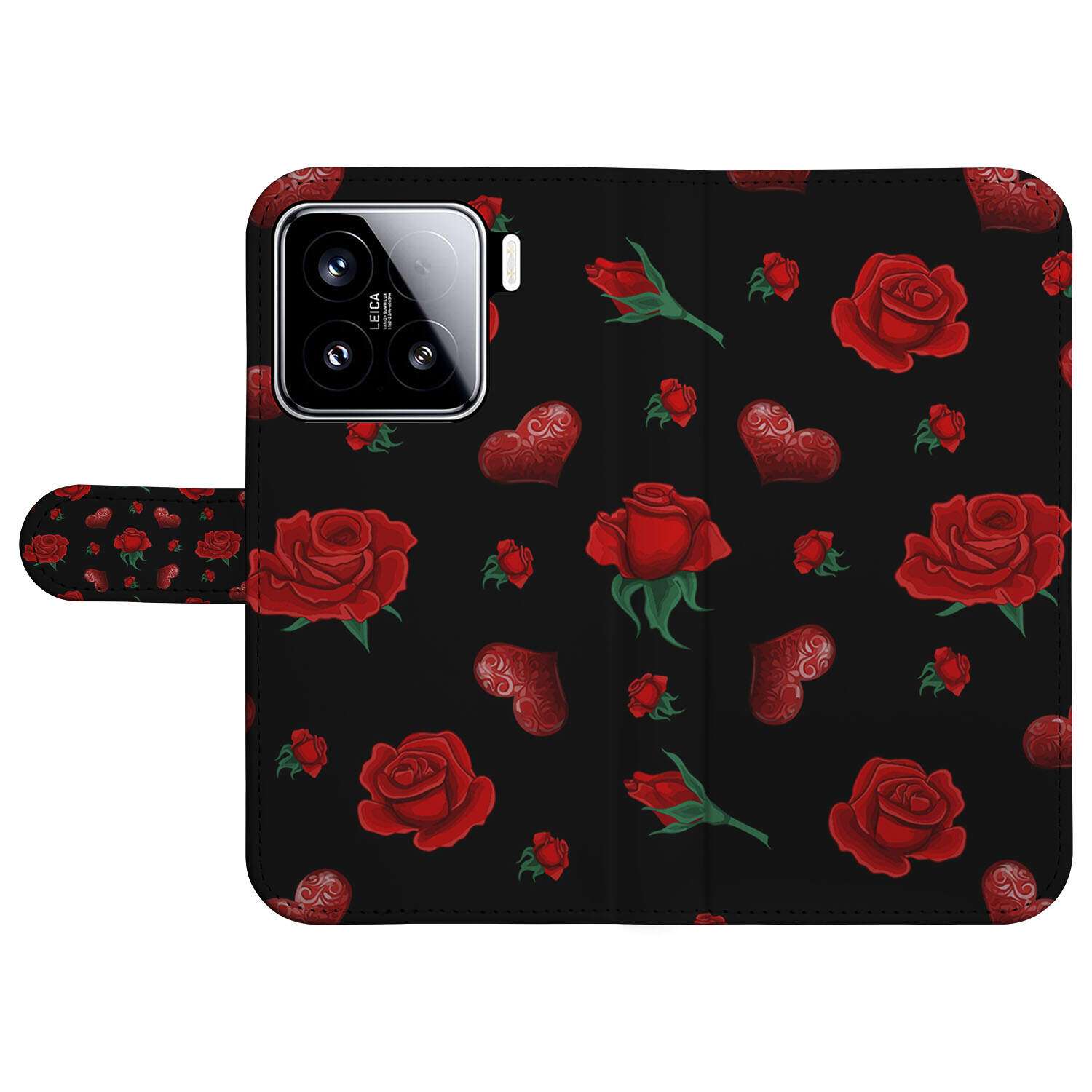 Xiaomi 15 Leuk Hoesje Valentine book case design Valentine aanzicht