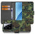 Xiaomi 15 Telefoon Hoesje Army Dark book case army dark voorkant achterkant
