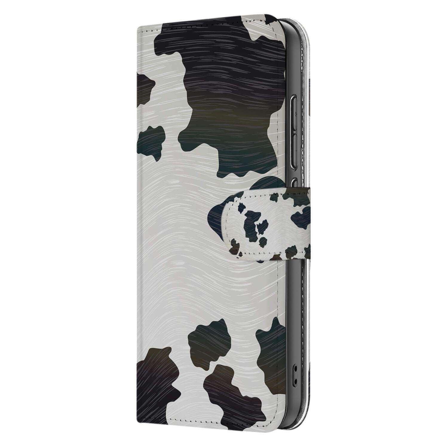Xiaomi 15 Telefoonhoesje met Pasjes Koeienvlekken boek hoes design aanzicht