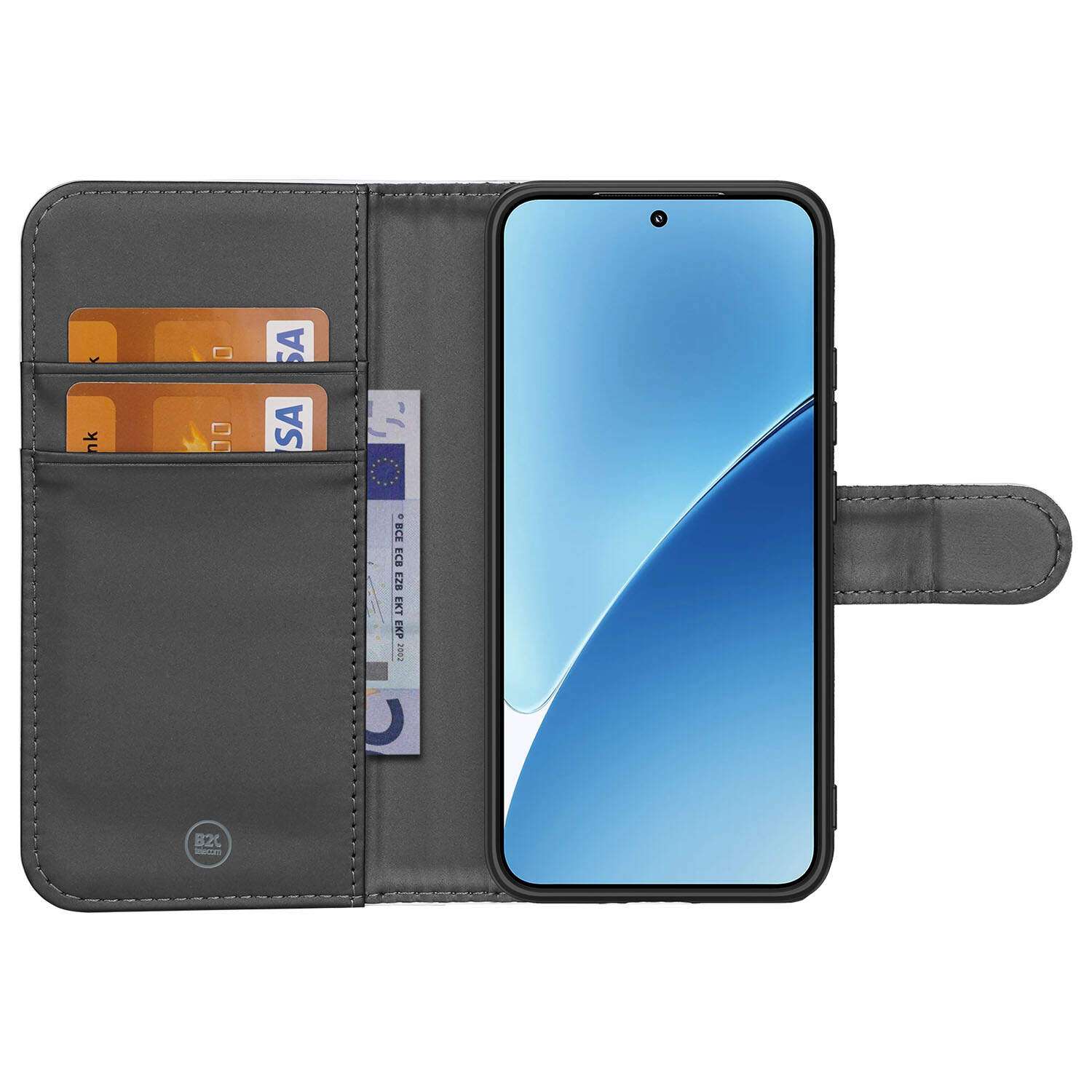 Xiaomi 15 Telefoonhoesje met Pasjes Zebra bookcase binnenzijde