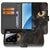 Xiaomi 15 Telefoonhoesje met Pasjes Zwarte Kat book case zwart kat aanzicht