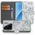 Xiaomi 15 Uniek Hoesje Blossom White book case bloem design voorkant zijaanzicht