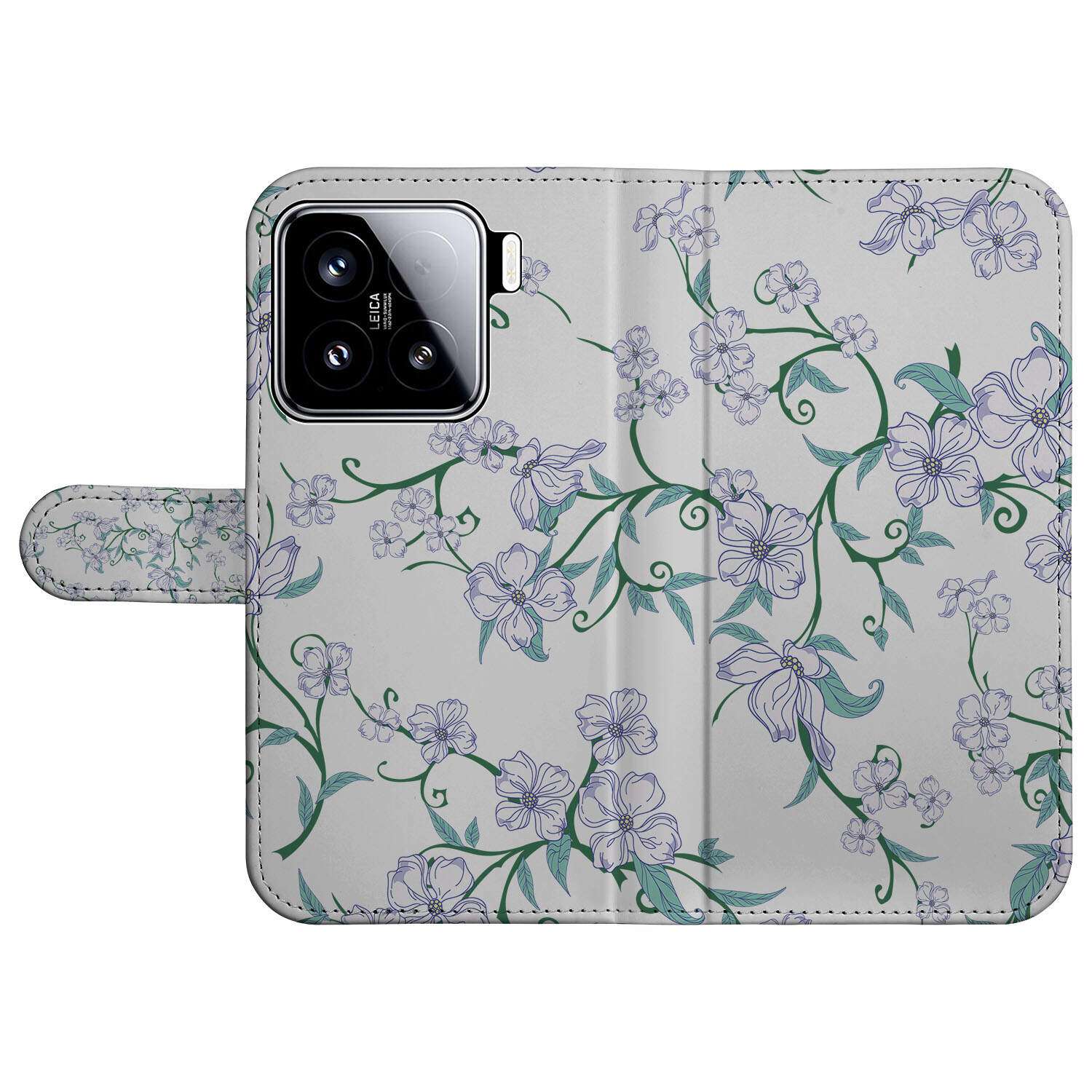 Xiaomi 15 Uniek Hoesje Blossom White book case Blossom White voorkant