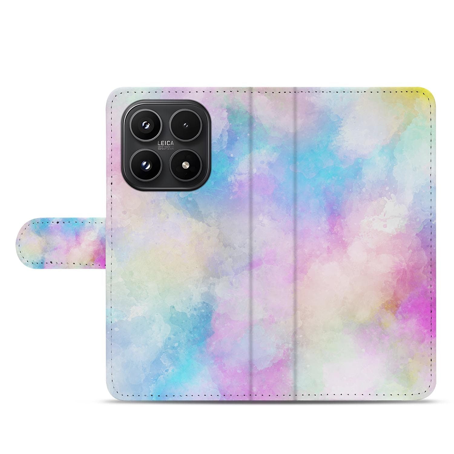 Xiaomi 17 bookcase Watercolor Light, open met pasjesvakken