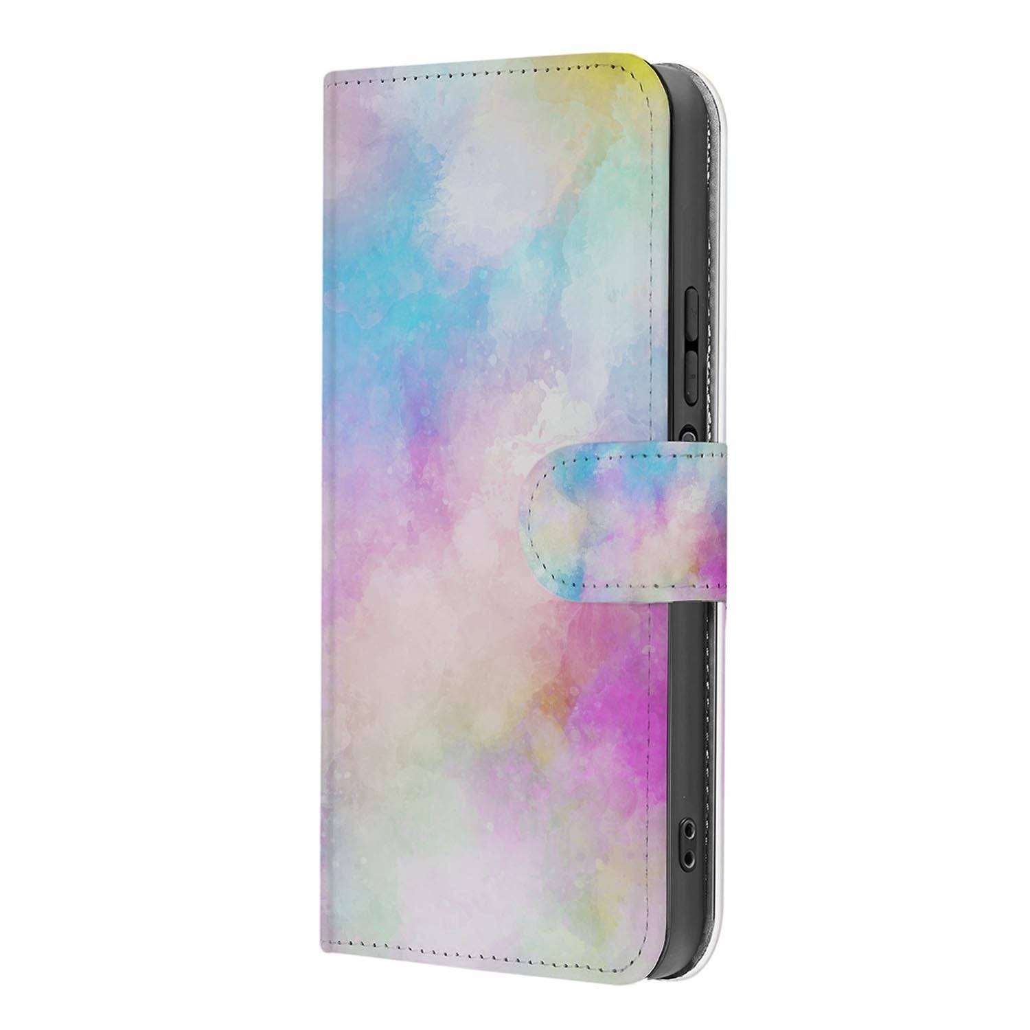 Xiaomi 17 bookcase Watercolor Light, binnenkant met telefoon
