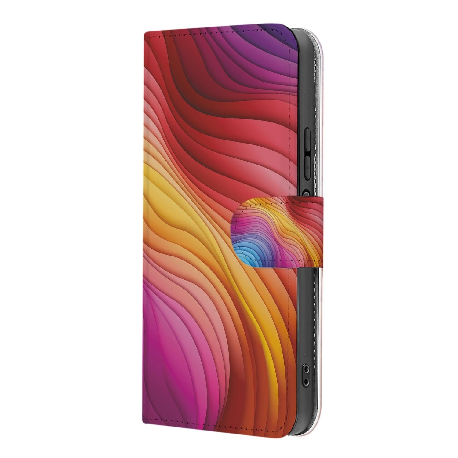 Xiaomi 17 bookcase Regenboog, binnenkant met telefoon