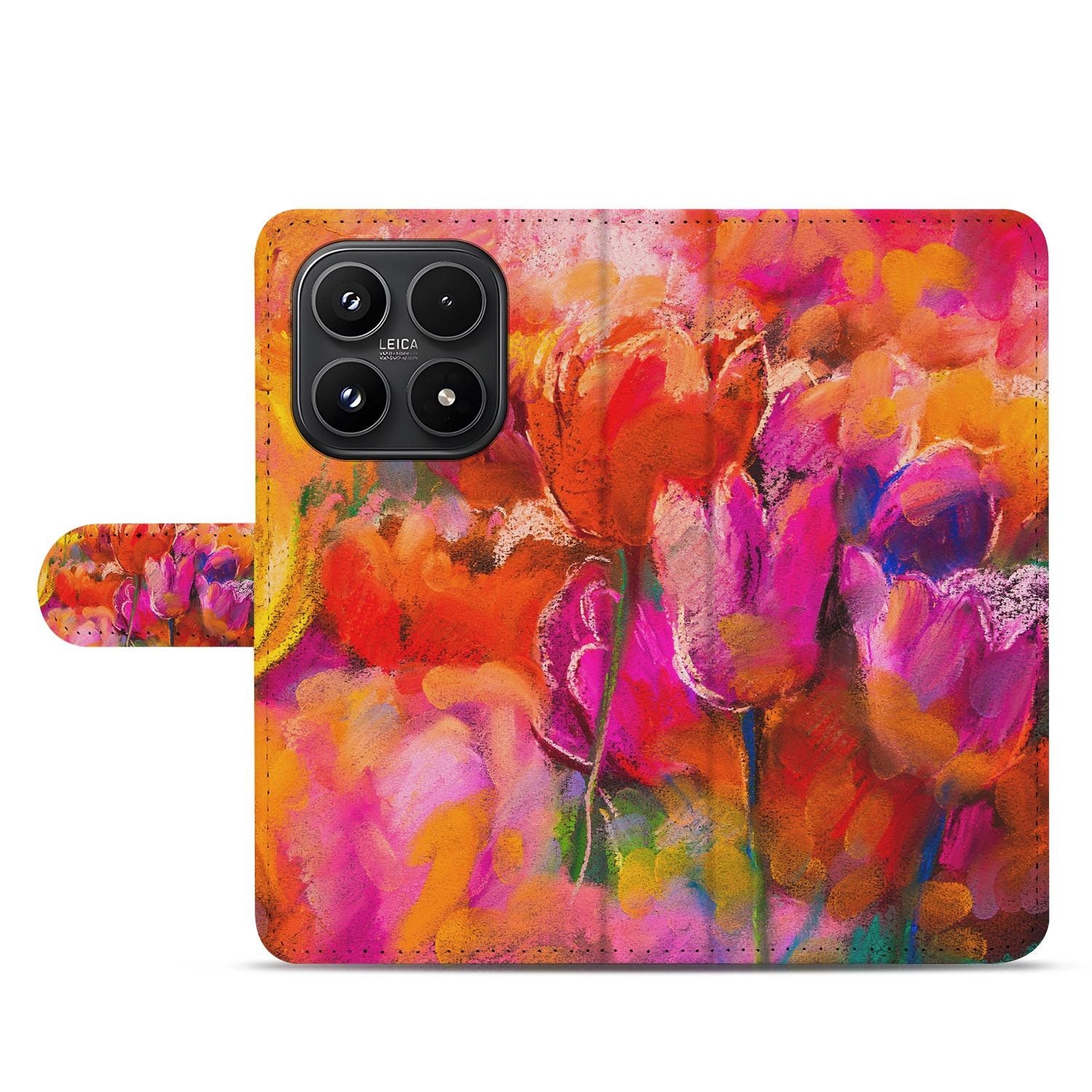Xiaomi 17 bookcase Tulips, open met pasjesvakken