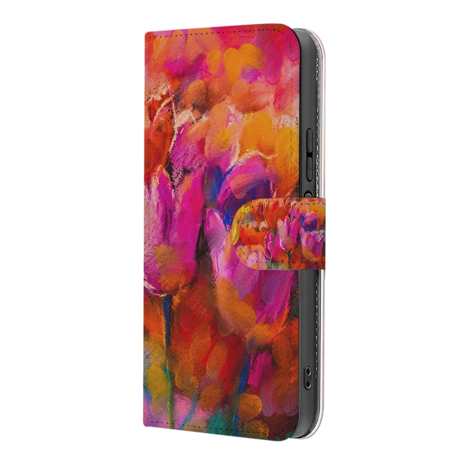 Xiaomi 17 bookcase Tulips, binnenkant met telefoon