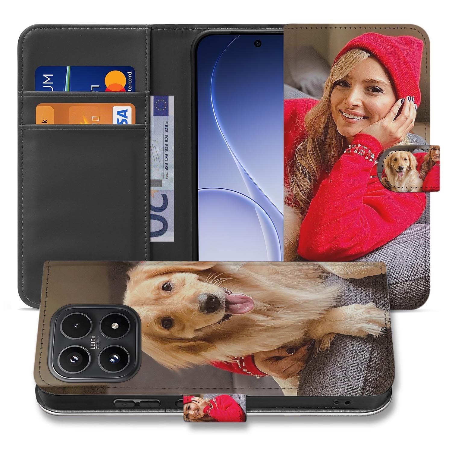 Xiaomi 17 gepersonaliseerd bookcase hoesje met eigen foto's