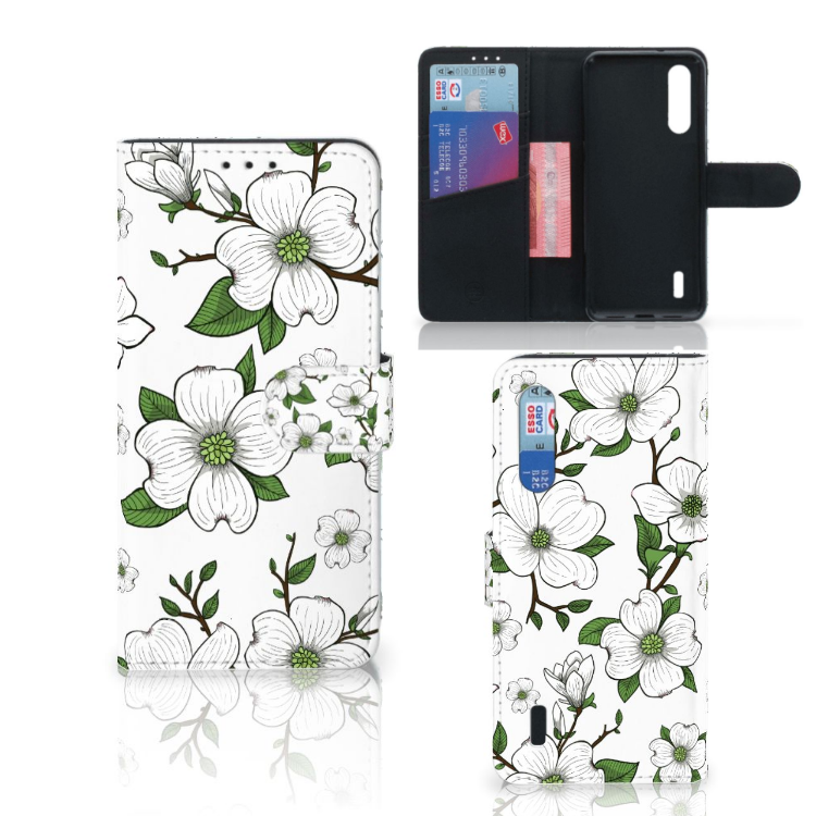 Xiaomi Mi 9 Lite Hoesje Dogwood Flowers telefoonhoesje aanzicht