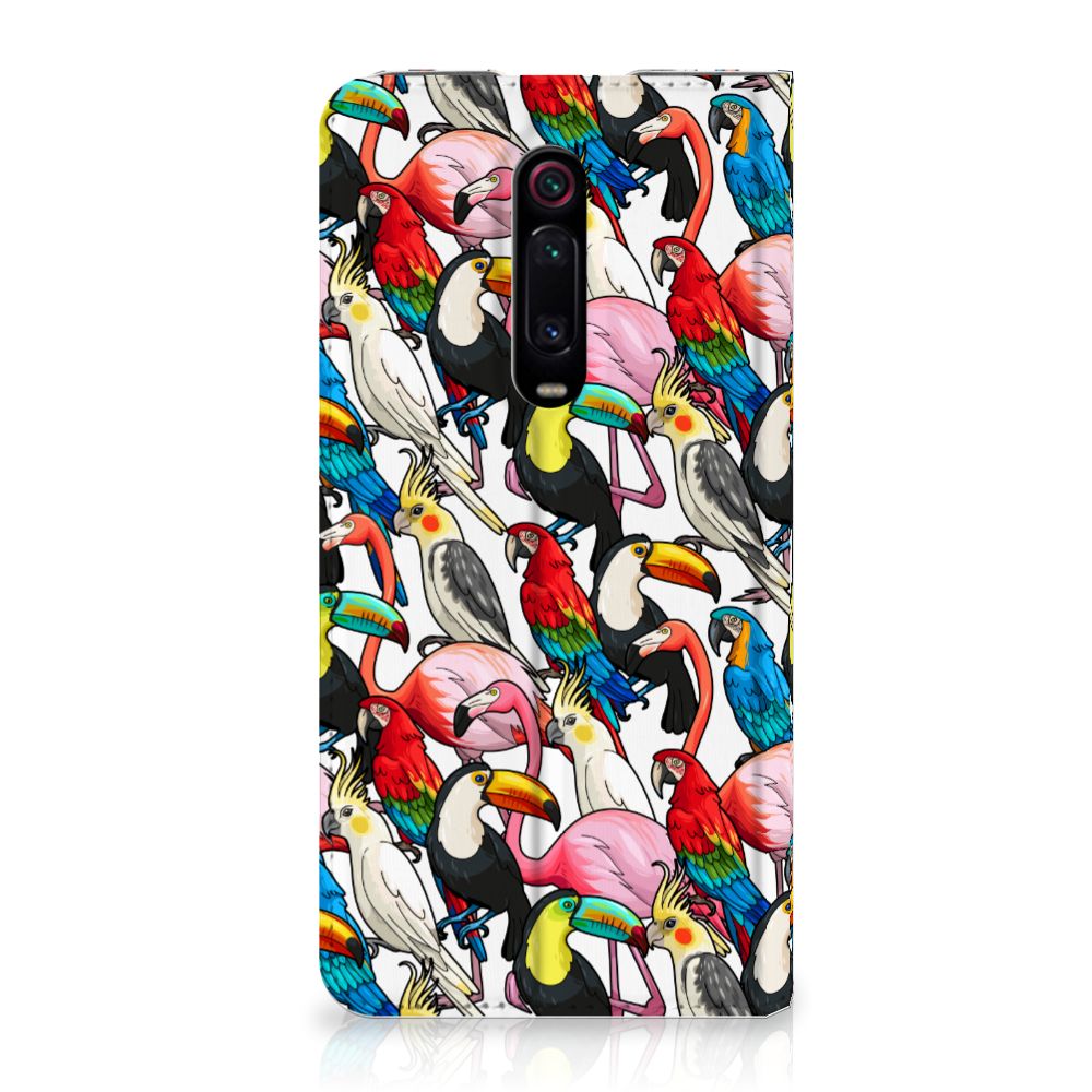 Xiaomi Mi 9T Pro Hoesje maken Birds exotisch vogels kleurrijk design aanzicht