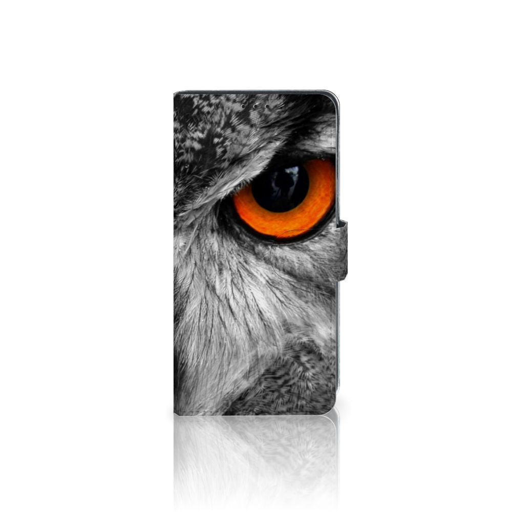 Xiaomi Mi Note 10 Lite Telefoonhoesje met Pasjes Uil design uil aanzicht