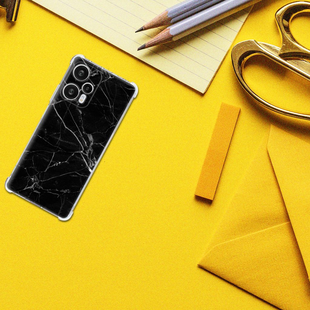 Xiaomi Poco F5 Anti-Shock Hoesje Marmer Zwart - Origineel Cadeau Vader B2C Telecom
