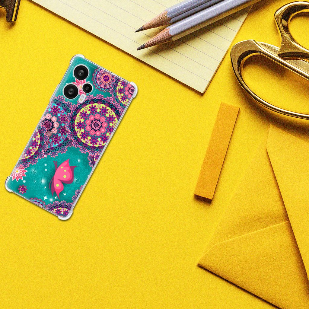 Xiaomi Poco F5 Back Cover Cirkels en Vlinders B2C Telecom