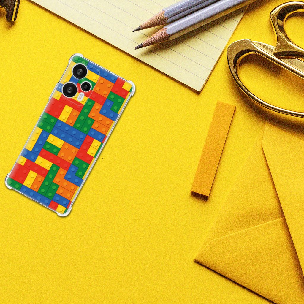 Xiaomi Poco F5 Doorzichtige Silicone Hoesje Blokken B2C Telecom