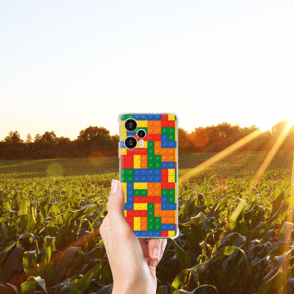 Xiaomi Poco F5 Doorzichtige Silicone Hoesje Blokken B2C Telecom