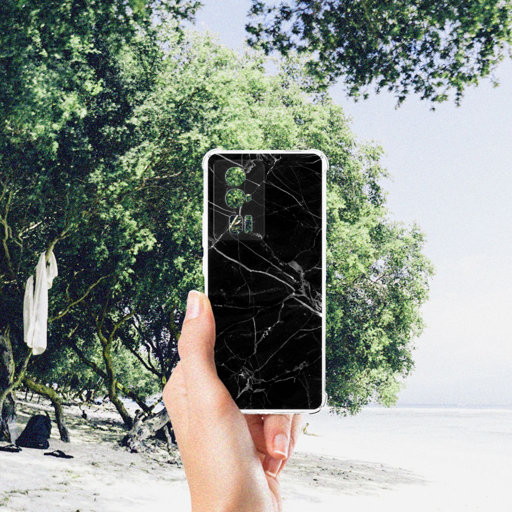 Xiaomi Poco F5 Pro Anti-Shock Hoesje Marmer Zwart - Origineel Cadeau Vader B2C Telecom