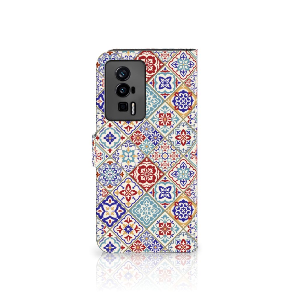 Xiaomi Poco F5 Pro Bookcase Tiles Color design Turkse tegels aanzicht
