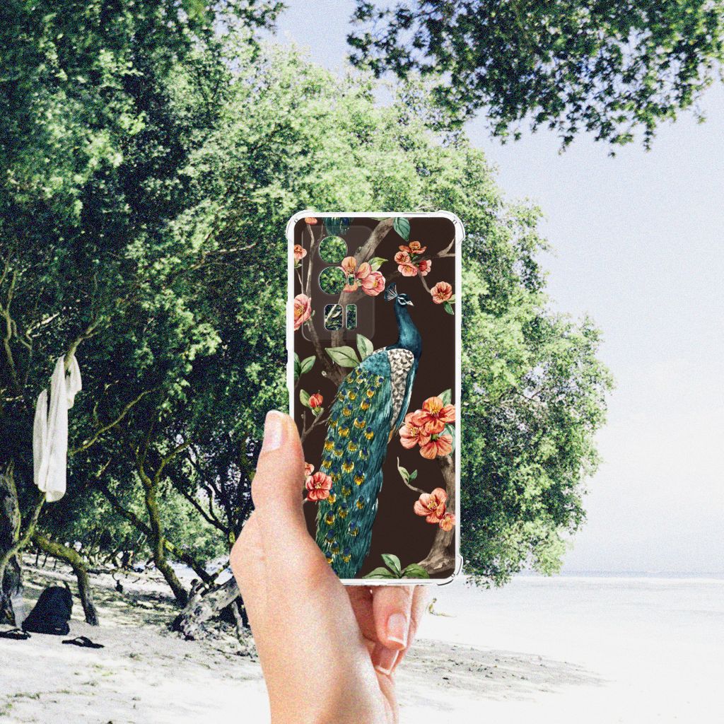 Xiaomi Poco F5 Pro Case Anti-shock Pauw met Bloemen B2C Telecom