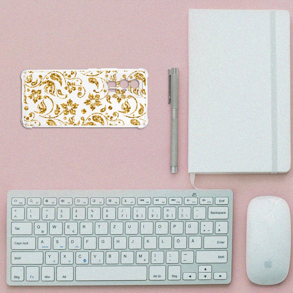 Xiaomi Poco F5 Pro Case Gouden Bloemen B2C Telecom