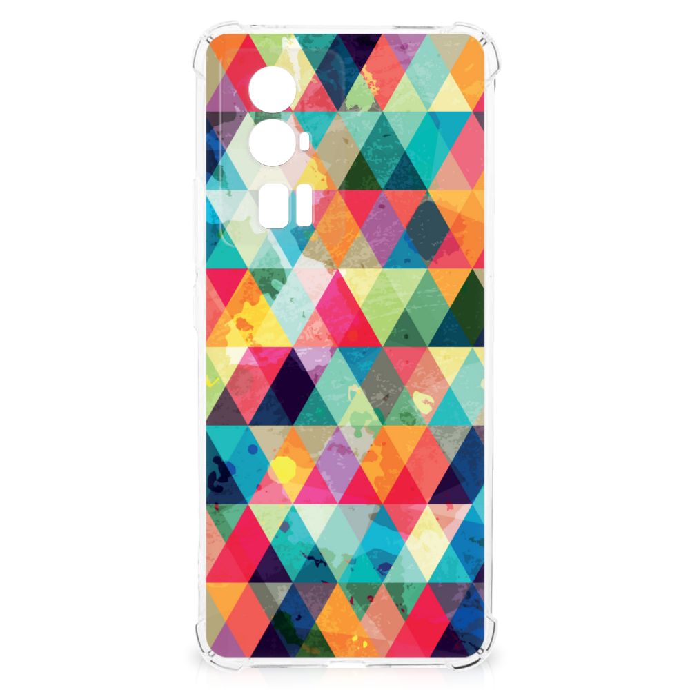 Xiaomi Poco F5 Pro Doorzichtige Silicone Hoesje Geruit B2C Telecom