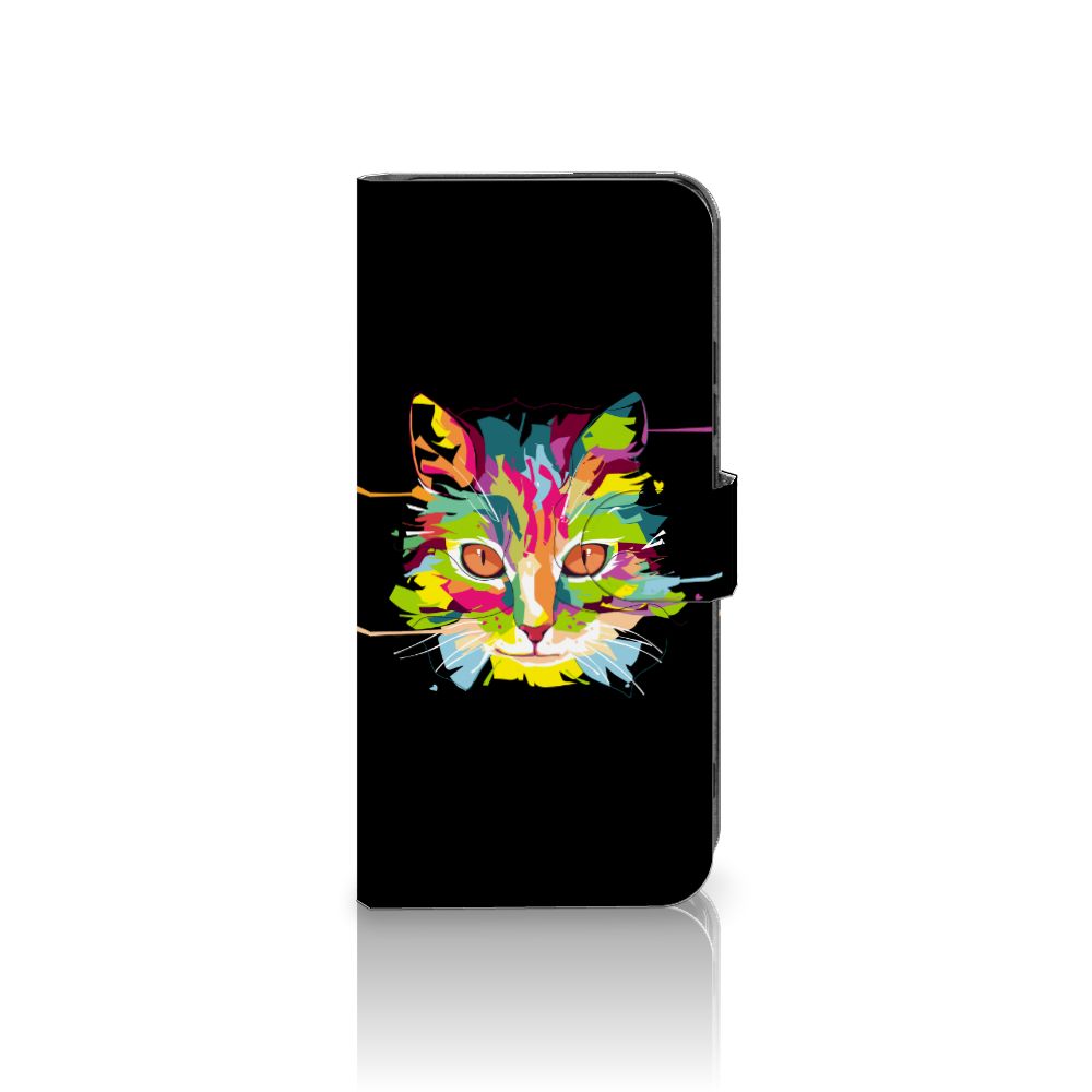 Xiaomi Poco F5 Pro Leuk Hoesje Cat Color kat kleurrijk design vooraanzicht