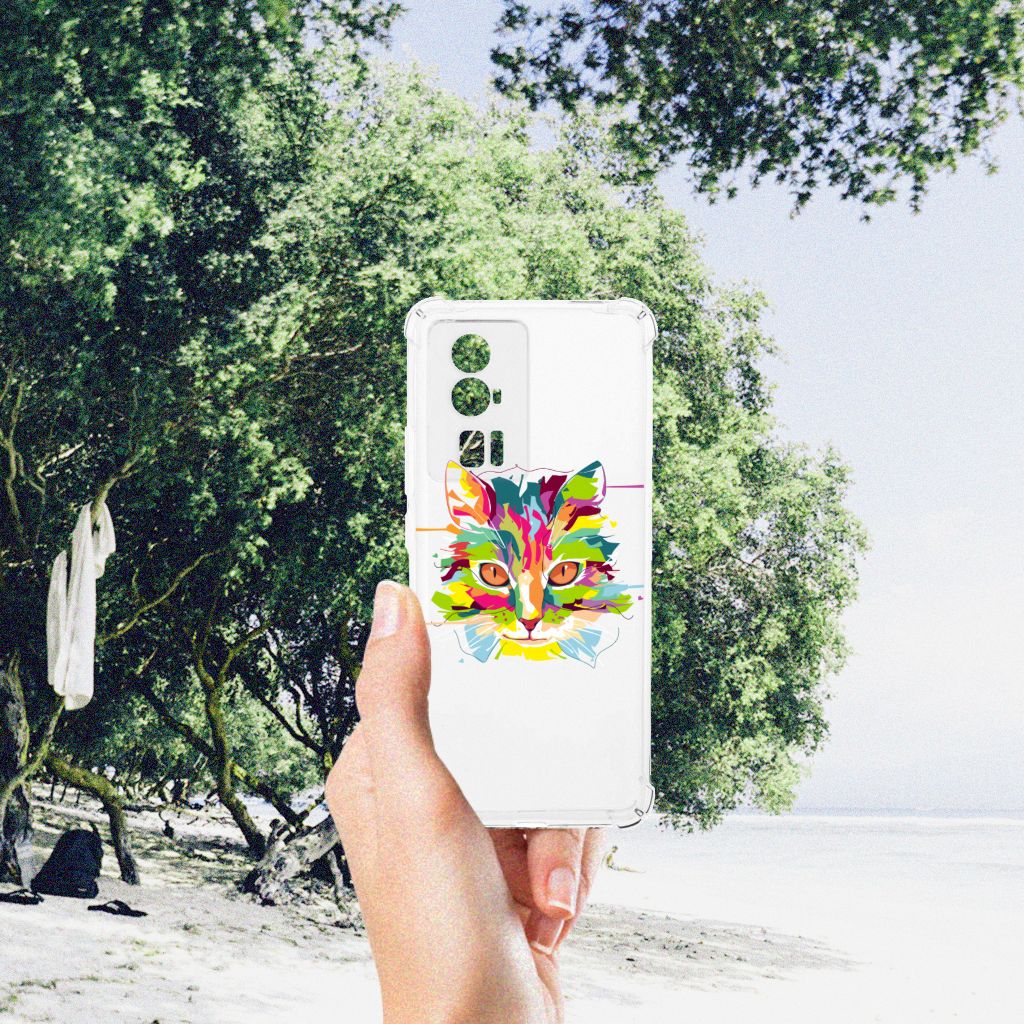 Xiaomi Poco F5 Pro Stevig Bumper Hoesje Cat Color B2C Telecom