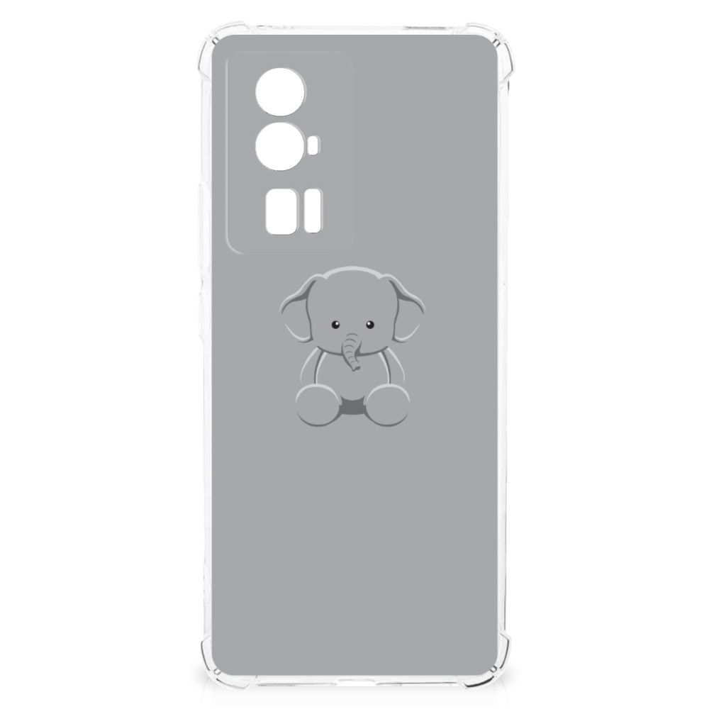 Xiaomi Poco F5 Pro Stevig Bumper Hoesje Grijs Baby Olifant B2C Telecom