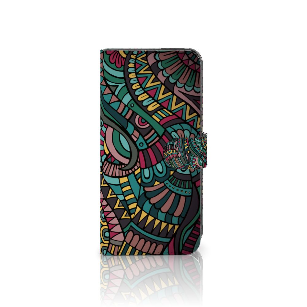 Xiaomi Poco F5 Pro Telefoon Hoesje Aztec telefoonhoesje design Aztec aanzicht
