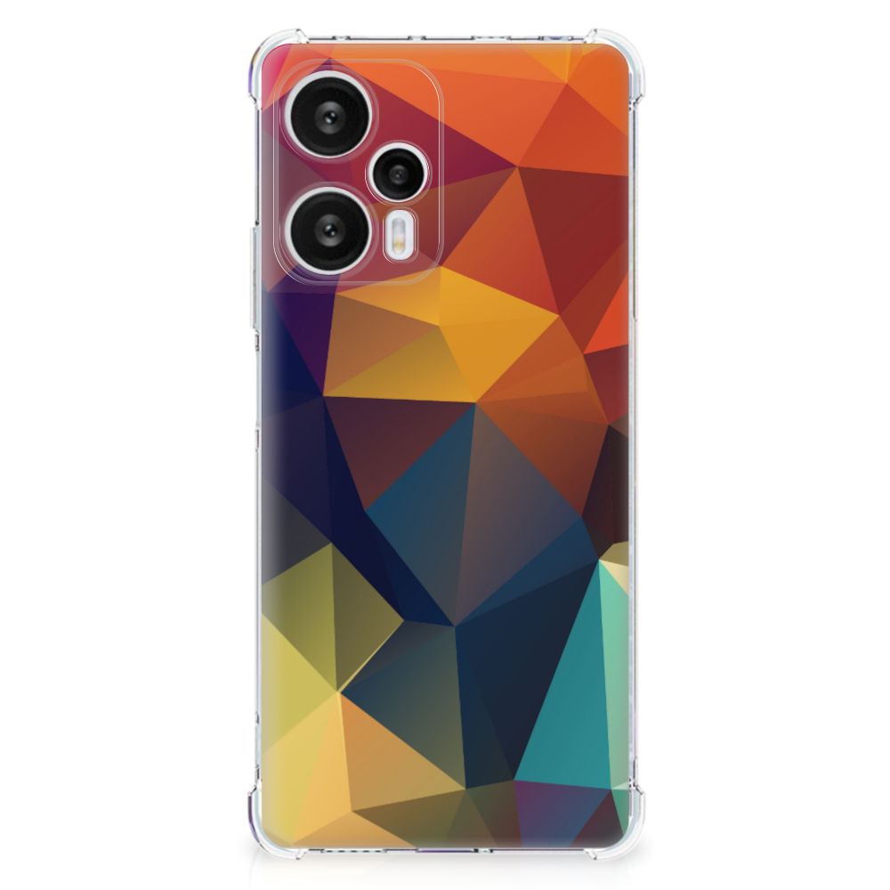 Xiaomi Poco F5 Shockproof Case Polygon Color achterkant