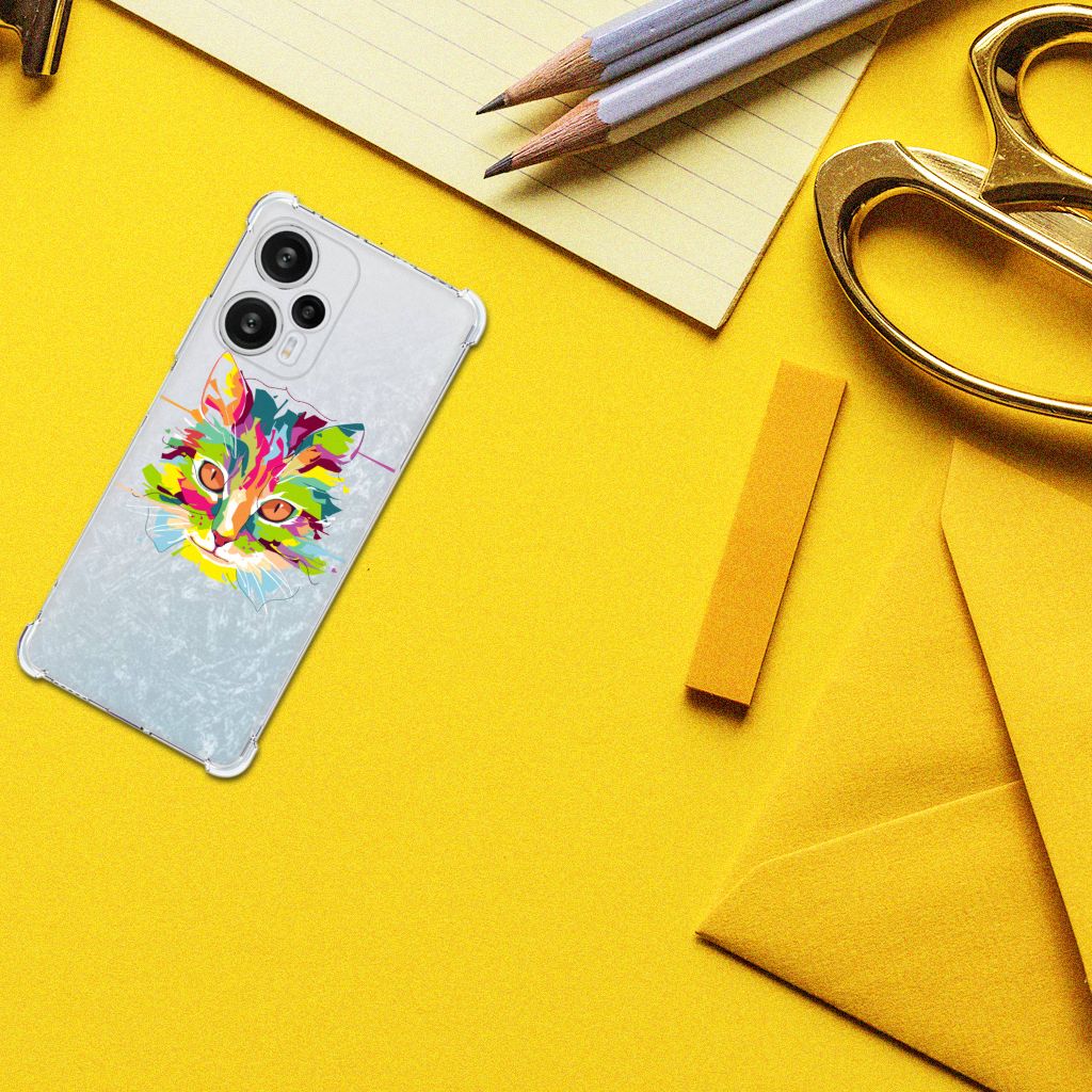 Xiaomi Poco F5 Stevig Bumper Hoesje Cat Color B2C Telecom