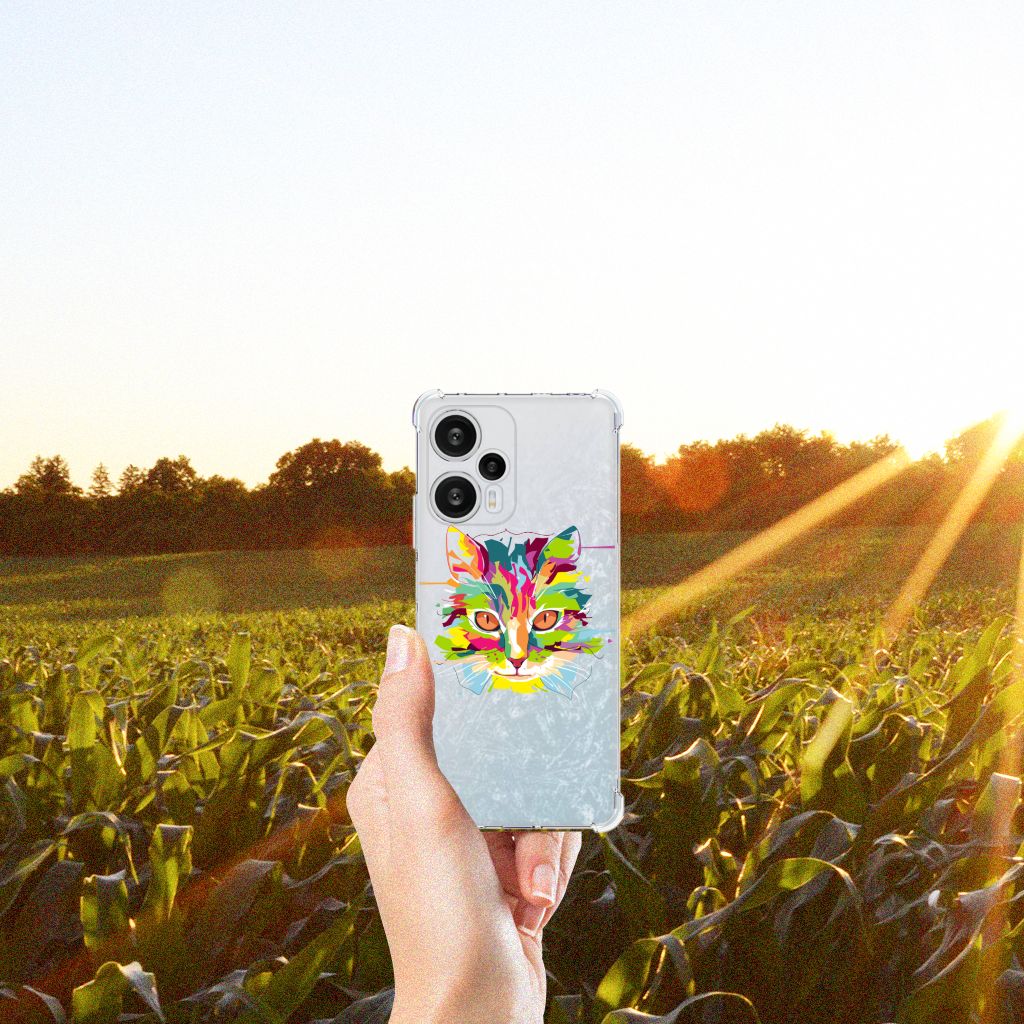 Xiaomi Poco F5 Stevig Bumper Hoesje Cat Color B2C Telecom