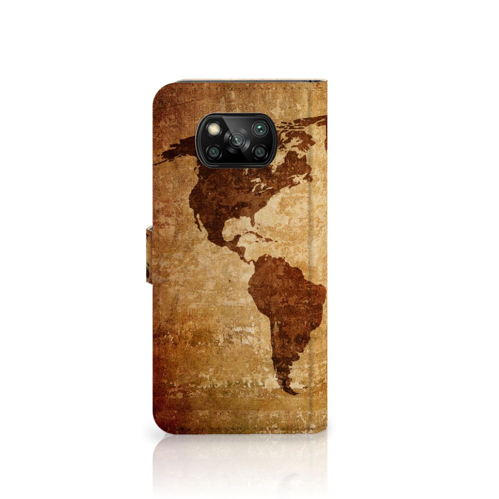 Xiaomi Poco X3 | Poco X3 Pro Flip Cover Wereldkaart