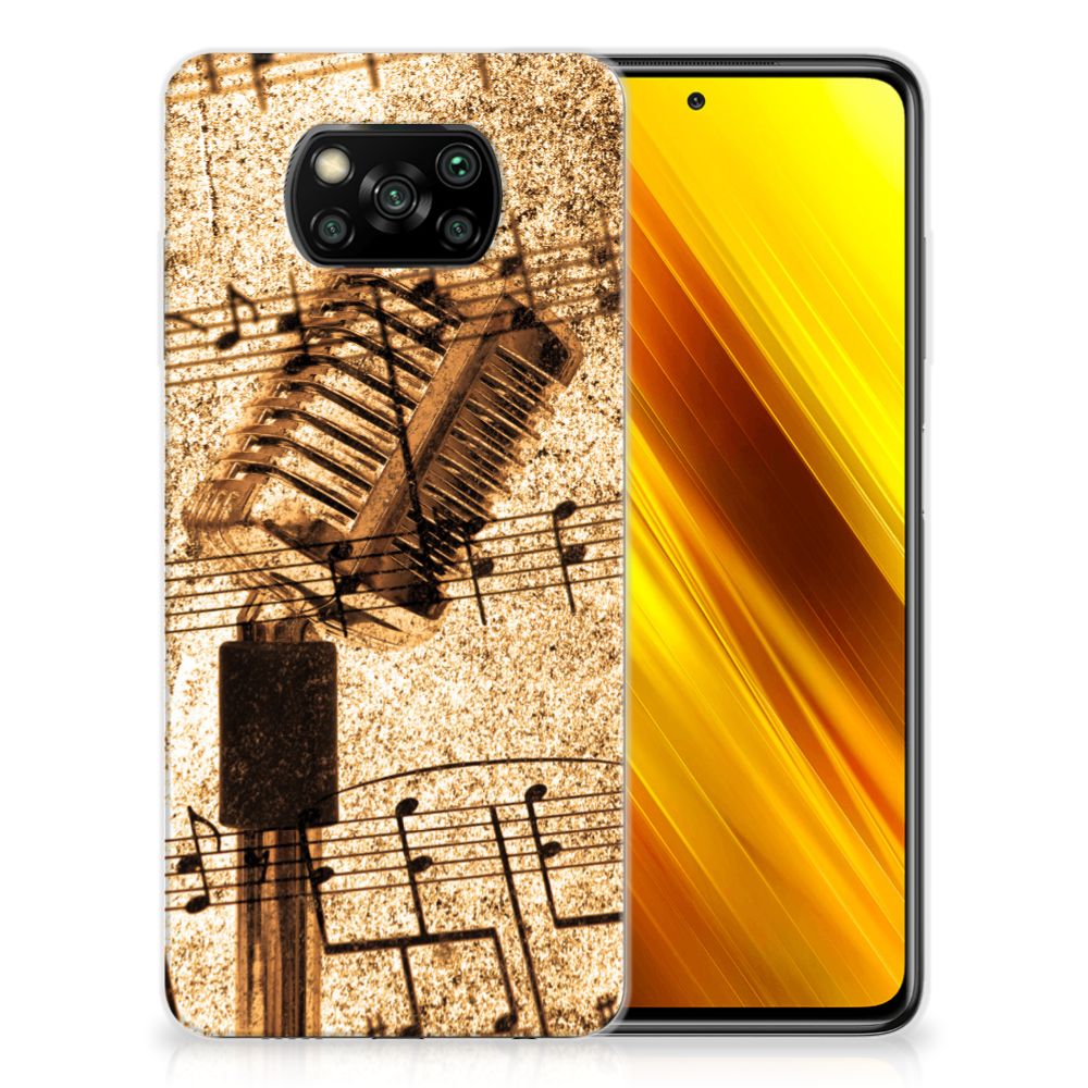Xiaomi Poco X3 | Poco X3 Pro Siliconen Hoesje met foto Bladmuziek B2C Telecom