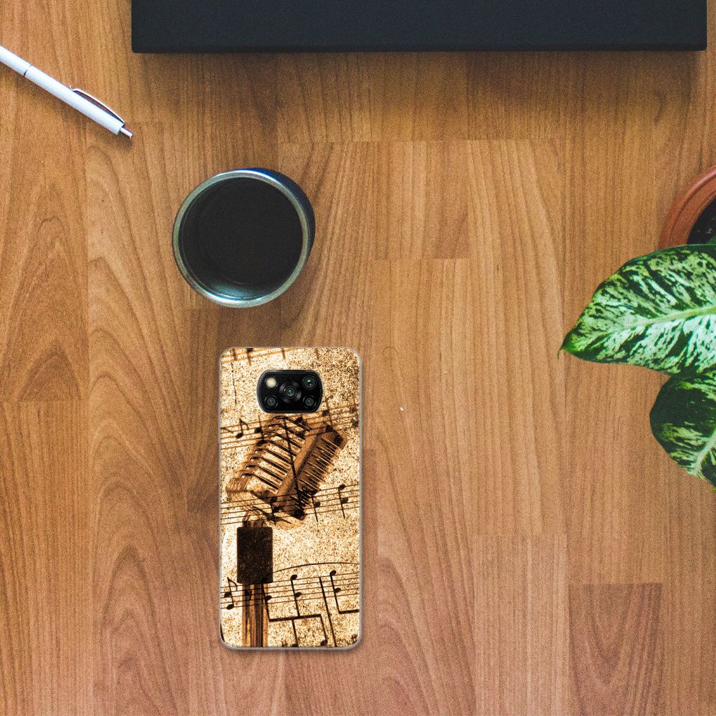 Xiaomi Poco X3 | Poco X3 Pro Siliconen Hoesje met foto Bladmuziek B2C Telecom