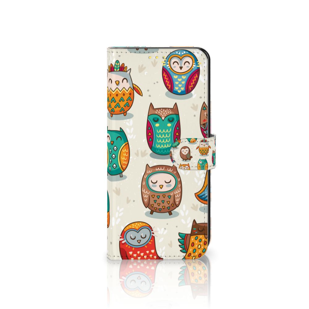 Xiaomi Poco X3 Poco X3 Pro Telefoonhoesje met Pasjes Vrolijke Uilen uilen kleurrijk design voorzijde