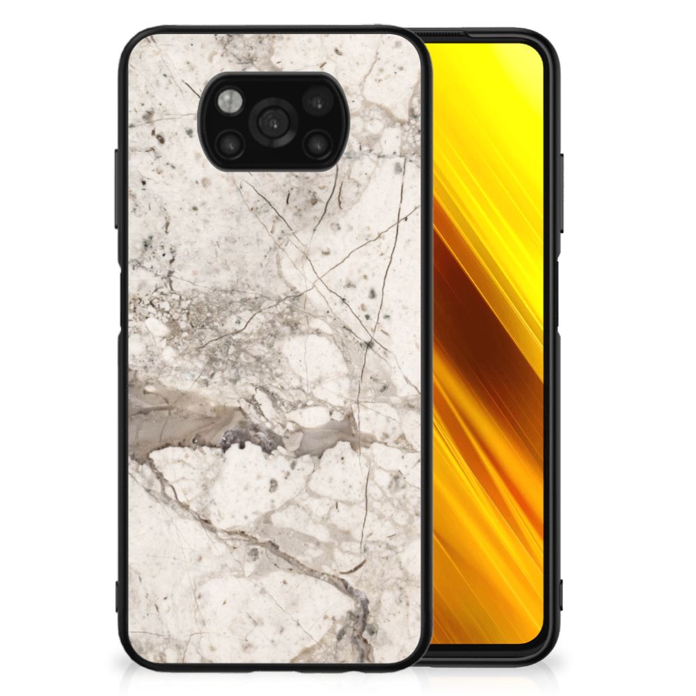Xiaomi Poco X3 | X3 Pro Marmeren Print Telefoonhoesje Marmer Beige B2C Telecom