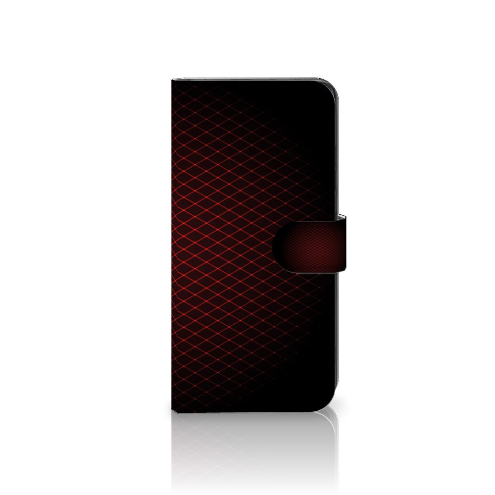 Xiaomi Poco X5 Pro | Note 12 Pro 5G Telefoon Hoesje Geruit Rood met geometrisch design en sluitlipje