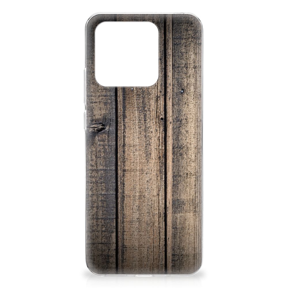 Xiaomi Redmi 10C Bumper Hoesje Steigerhout design Steigerhout aanzicht