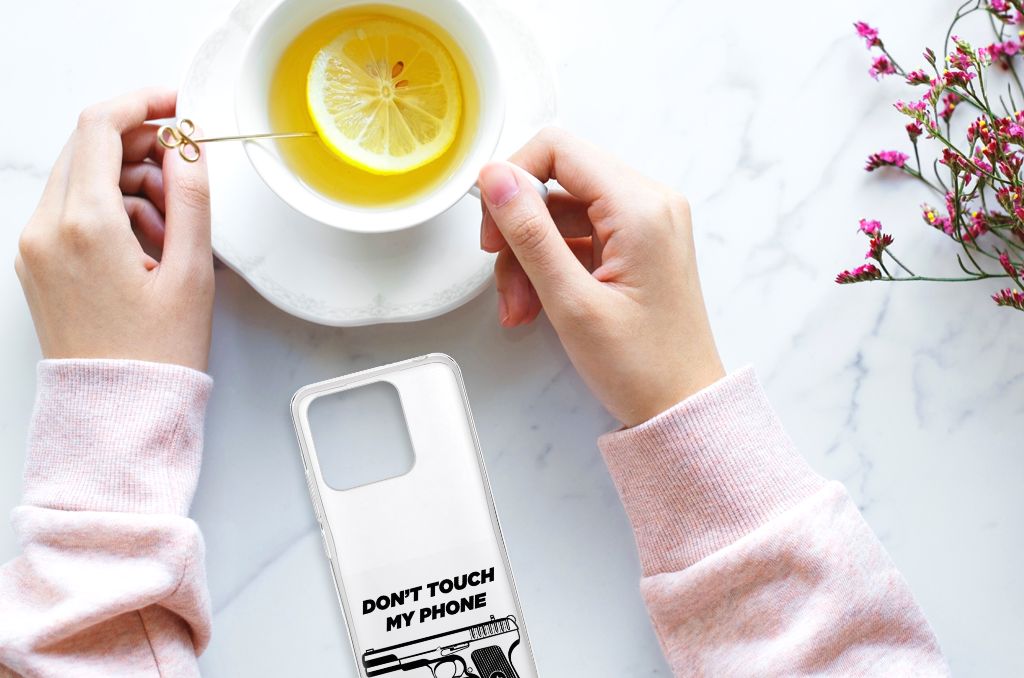 Xiaomi Redmi 10C Silicone-hoesje Pistol DTMP telefoonhoesje bovenkant design