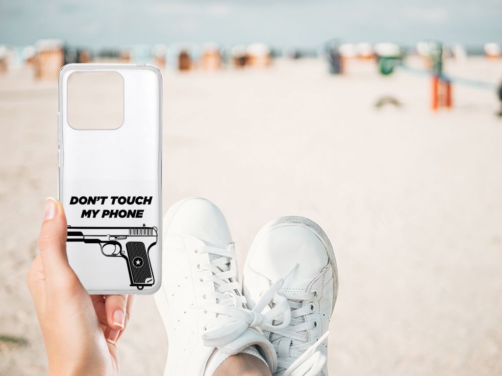 Xiaomi Redmi 10C Silicone-hoesje Pistol DTMP hand witte schoenen strand