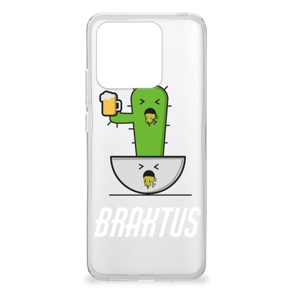 Xiaomi Redmi 10C Telefoonhoesje met Naam Braktus design cactus print voorkant