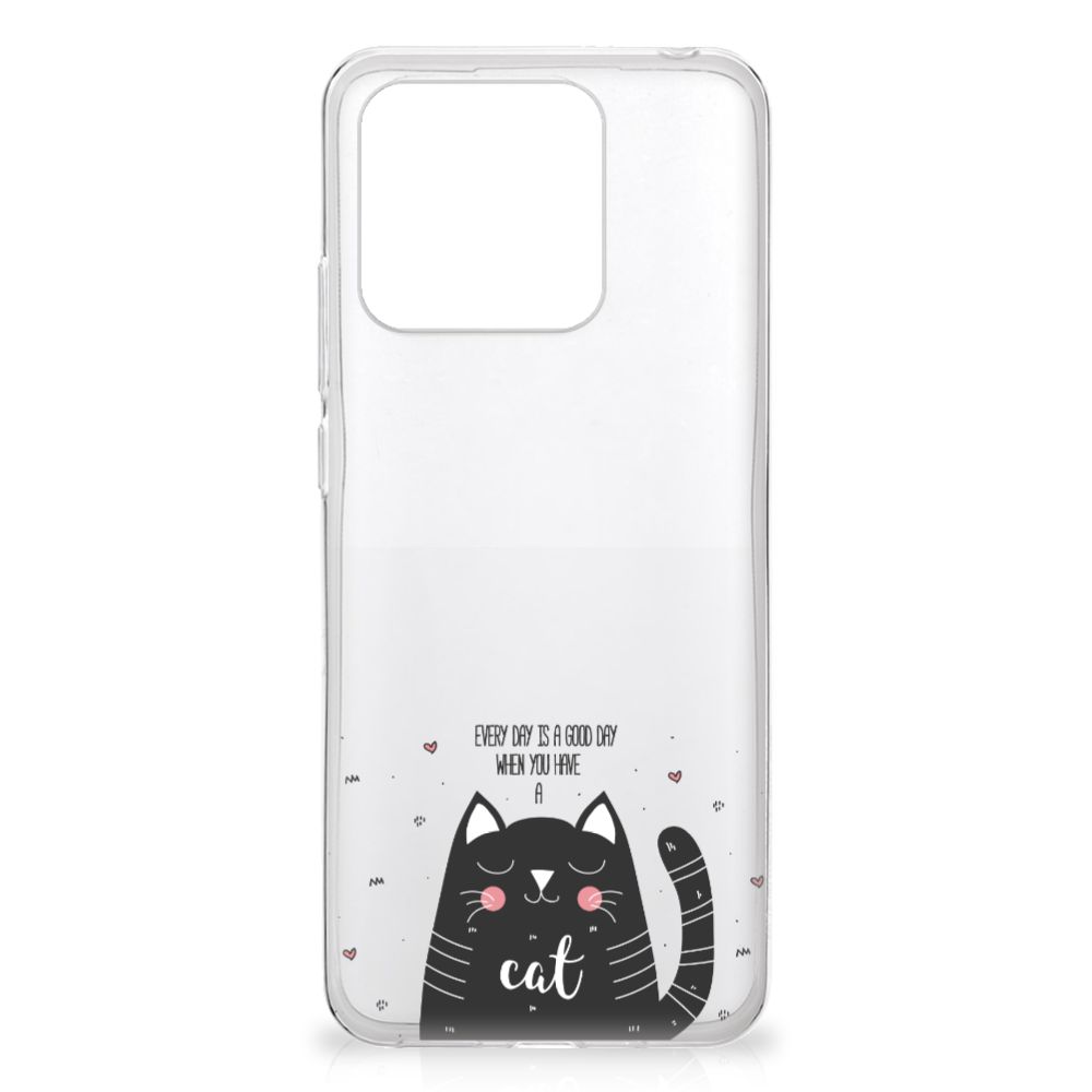 Xiaomi Redmi 10C Telefoonhoesje met Naam Cat Good Day ontwerp kat voorkant