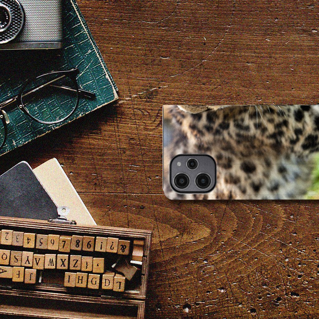 Xiaomi Redmi 12 4G Hoesje maken Baby Luipaard design close-up