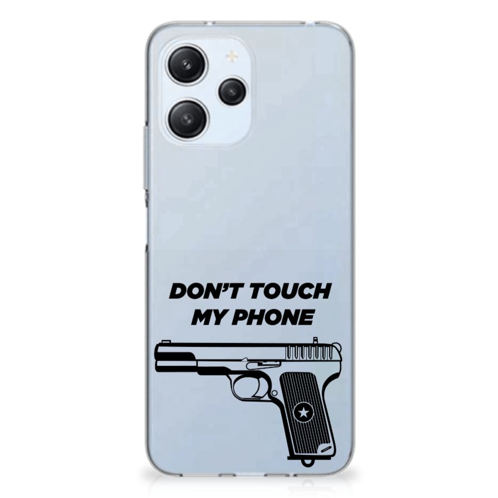 Xiaomi Redmi 12 4G Silicone-hoesje Pistol DTMP telefoonhoesje pistool design