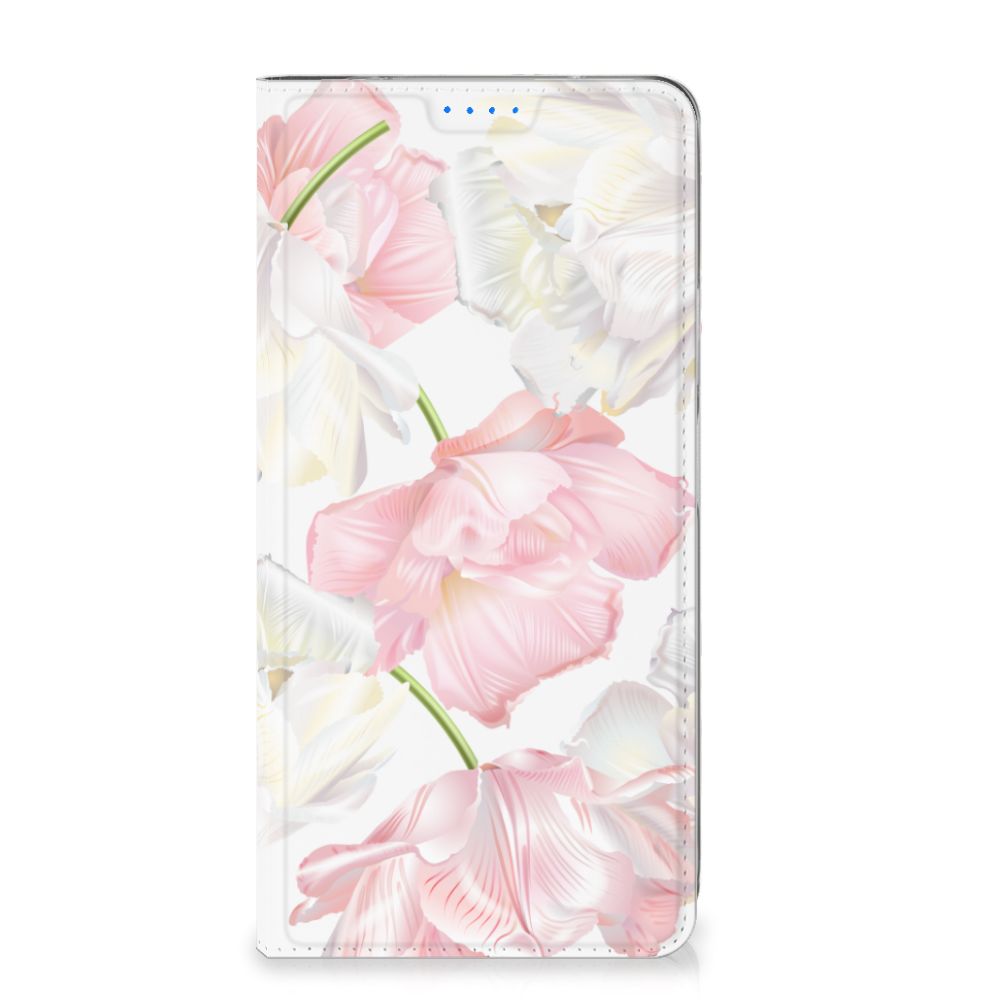 Xiaomi Redmi 12 4G Smart Cover Lovely Flowers met elegante roze en witte bloemen voor bescherming en stijl 🌸